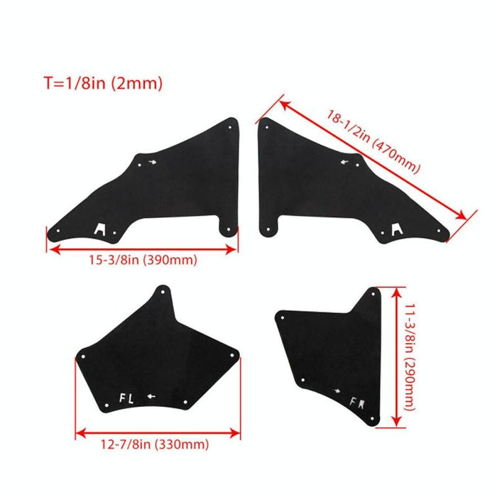 Front Wheel Fender Leather Lining For 03-17 Toyota Prado 2700 4000 Black