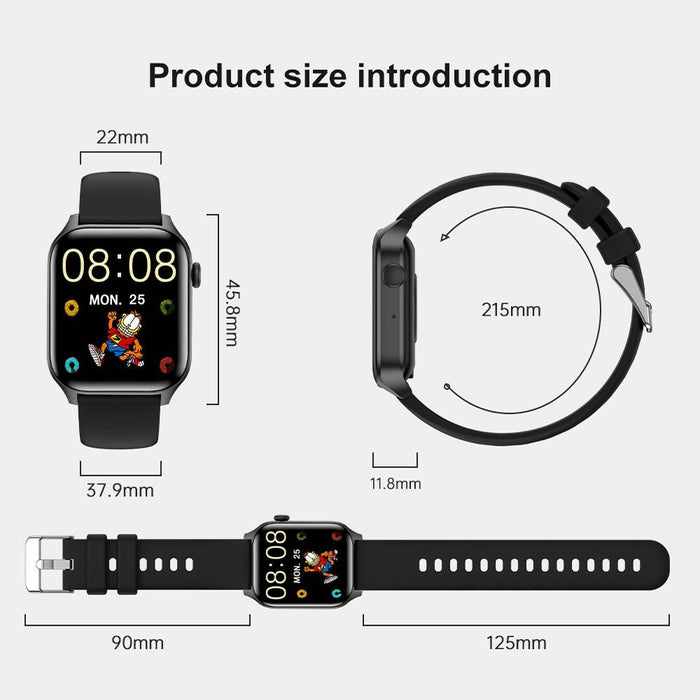1.85 Inch Ip67 Waterproof Sports Health Monitoring Bluetooth Call Smart Watch