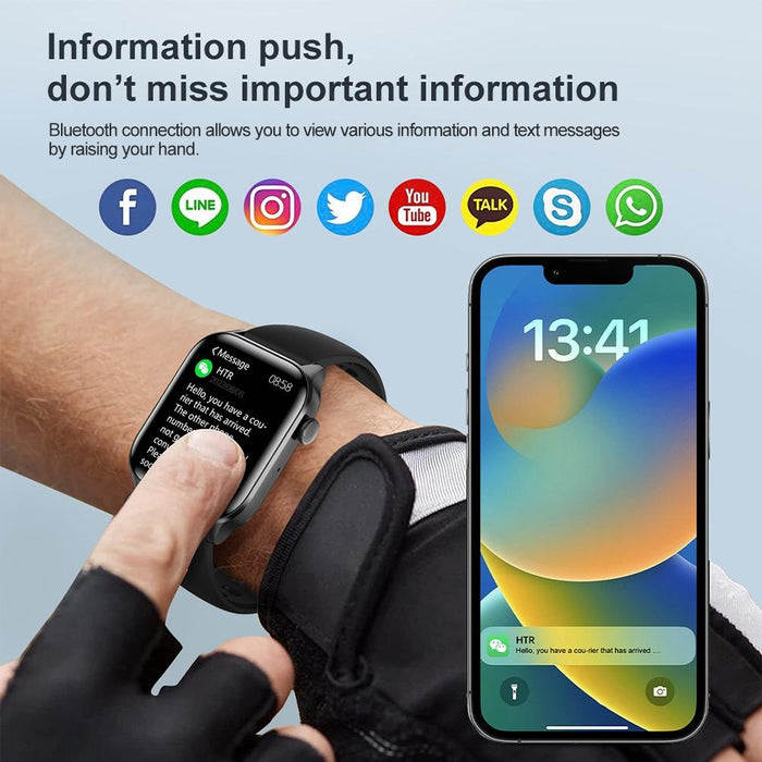 1.85 Inch Ip67 Waterproof Sports Health Monitoring Bluetooth Call Smart Watch