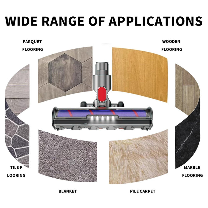 Soft Bristle Roller Brush with Light for Dyson Vacuum