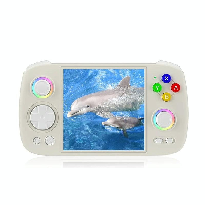 Rg Cube Retro Handheld Game Console With 3.95 Inch Screen T820 Cpu Android 13 Rgb Light With 128G Tf Card