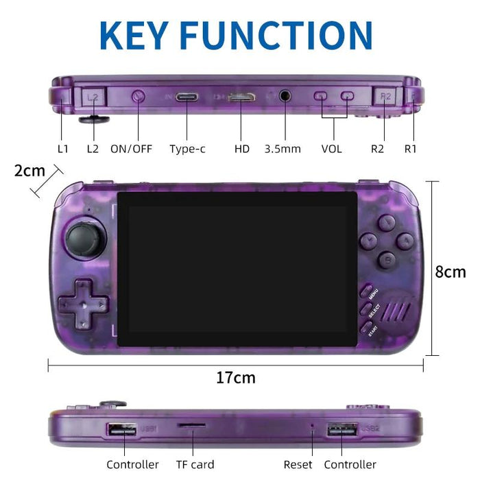 X39 Pro 4.5 Inch Retro Handheld Game Console Atm7051 Quad-Core Support Hd Tv Out 32G