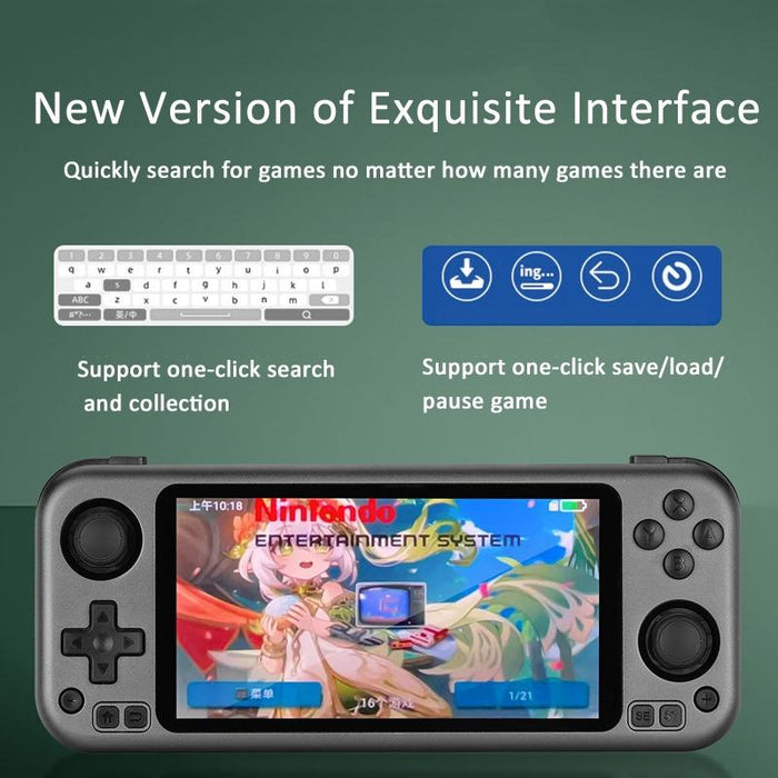 Rg3566 Retro Handheld Game Console 5 Inch Ips Touch Screen Supports Wifi Tv Output 16G & 64G