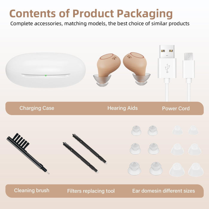 Digital In Ear Tws Hearing Aid Rechargeable & Invisible