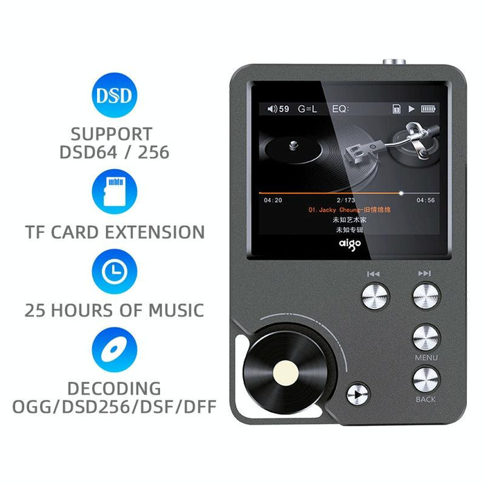 Lossless Dsd256 Music Player Silver Gray