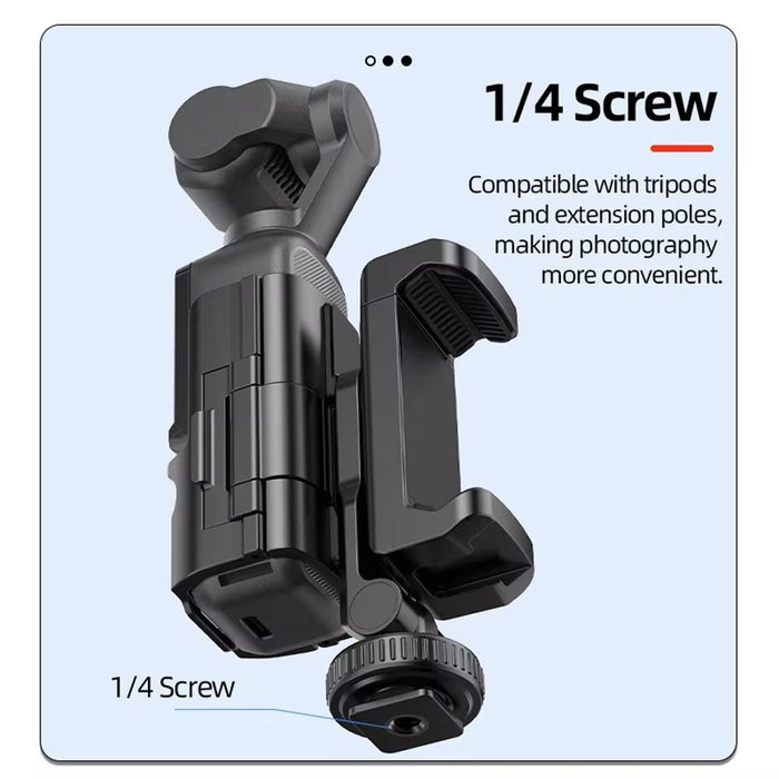 3 Cold Shoe Phone Holder For Dji Osmo Pocket Expand Bracket Black