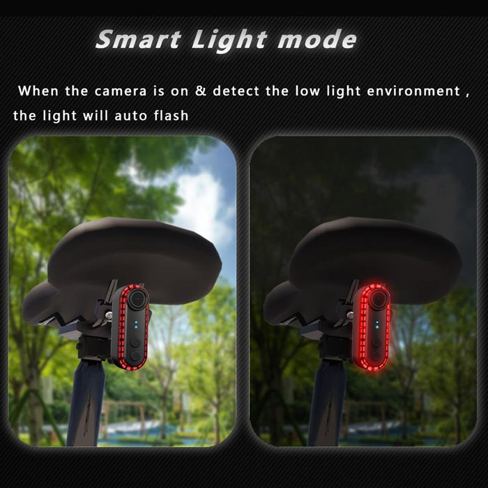 Waterproof Bike Rear Light With Wifi Camera 1080P Recorder For Cycling