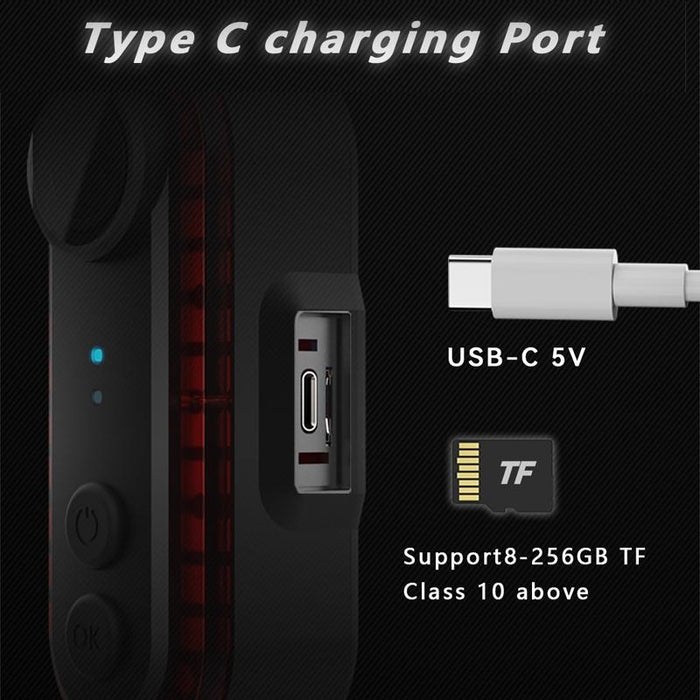 Waterproof Bike Rear Light With Wifi Camera 1080P Recorder For Cycling