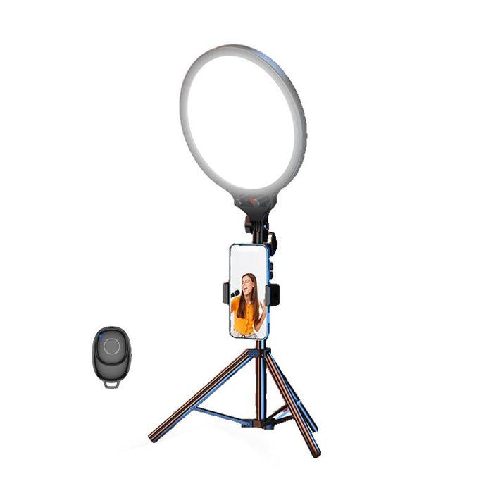 12.6 Inch Full-Screen Selfie Ring Light Tripod Set For Live Stream - 210Cm Bracket