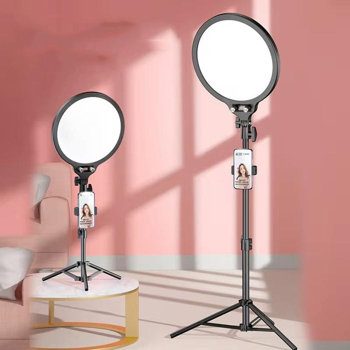 12.6 Inch Full-Screen Selfie Ring Light Tripod Set For Live Stream - 210Cm Bracket