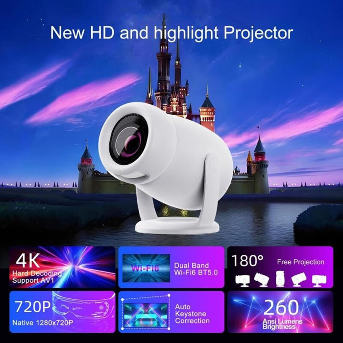 Hy400 Android 12.0 System Intelligent Projector Portable Family Projector