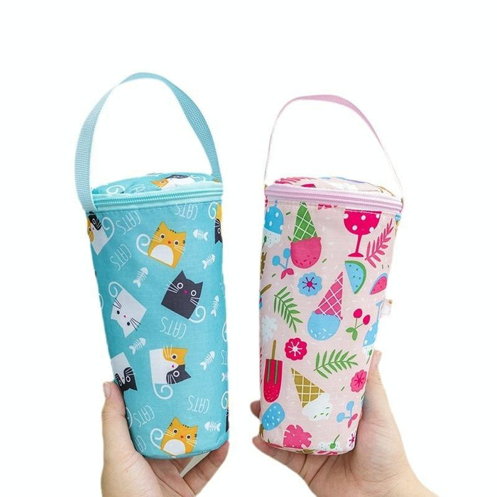 Portable Milk Tea Tote Bag Heat Preservation Eco-Friendly Handbag Carrying Insulated Cup Cover Style Ice Cream