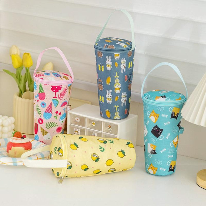 Portable Milk Tea Tote Bag Heat Preservation Eco-Friendly Handbag Carrying Insulated Cup Cover Style Ice Cream