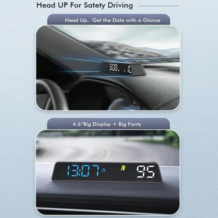 Usb Powered Hd Vehicle Altitude Meter Hud Display