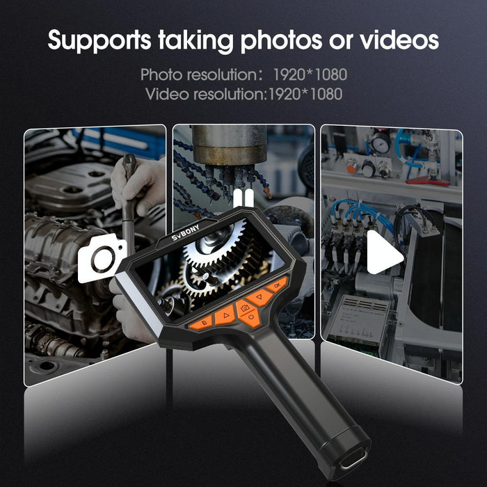 Sm501 Industrial Borescope 2 Megapixel Hd 4.3-Inch Ip67 Waterproof Probe