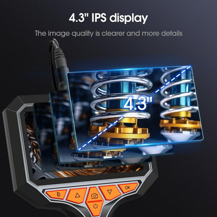 Sm501 Industrial Borescope 2 Megapixel Hd 4.3-Inch Ip67 Waterproof Probe