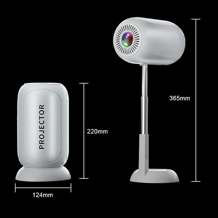 Ts-6 Android 11 Wifi6 4K Mini Projector Hidden Lift Gimbal Projector White