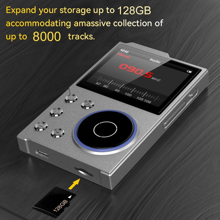 2.4 Inch Hifi Bluetooth Music Player Dsd256 Mastering Sound Quality 16Gb+16Gb Memory