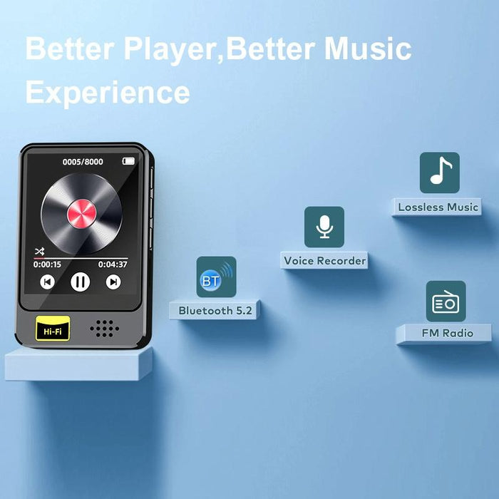 128Gb Bluetooth Mp3 / Mp4 Music Player With Radio & E Book Playback