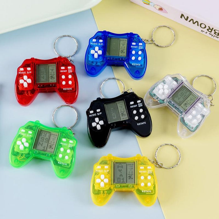 Mini Handheld Nostalgic Tetris Game Machine Game Console Keychain Puzzle Toy Gift