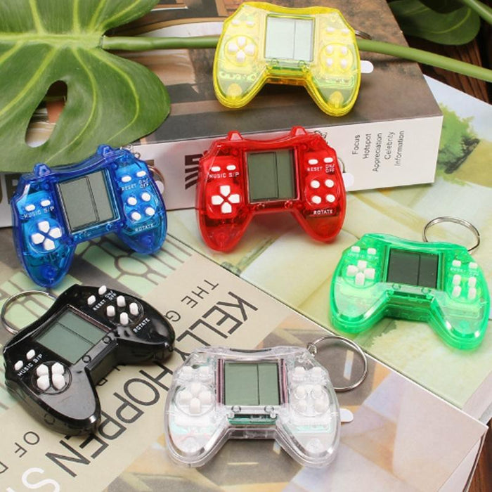 Mini Handheld Nostalgic Tetris Game Machine Game Console Keychain Puzzle Toy Gift