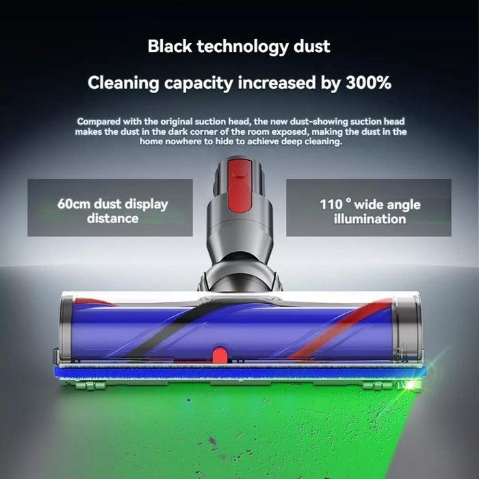 High Torque Roller Brush Head For Dyson V7 V15 With Dust Display