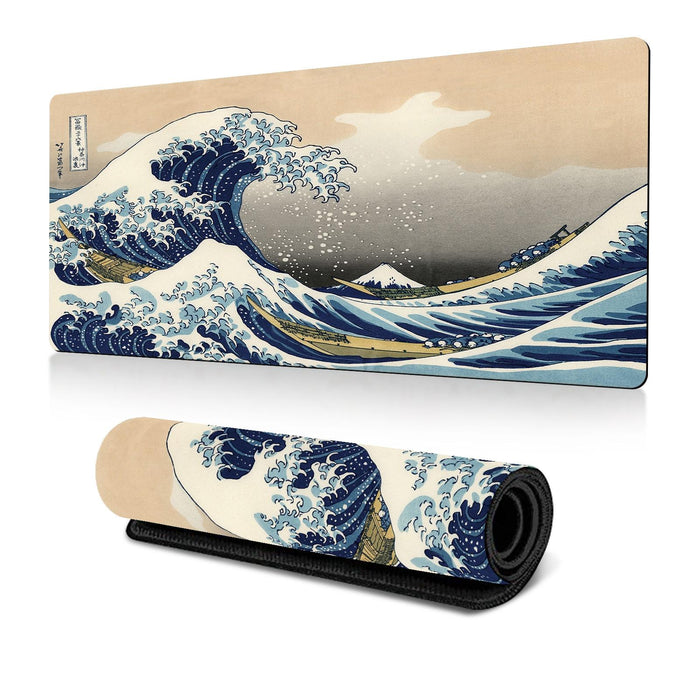 Non Slip Gaming Mouse Pad Big Wave Design