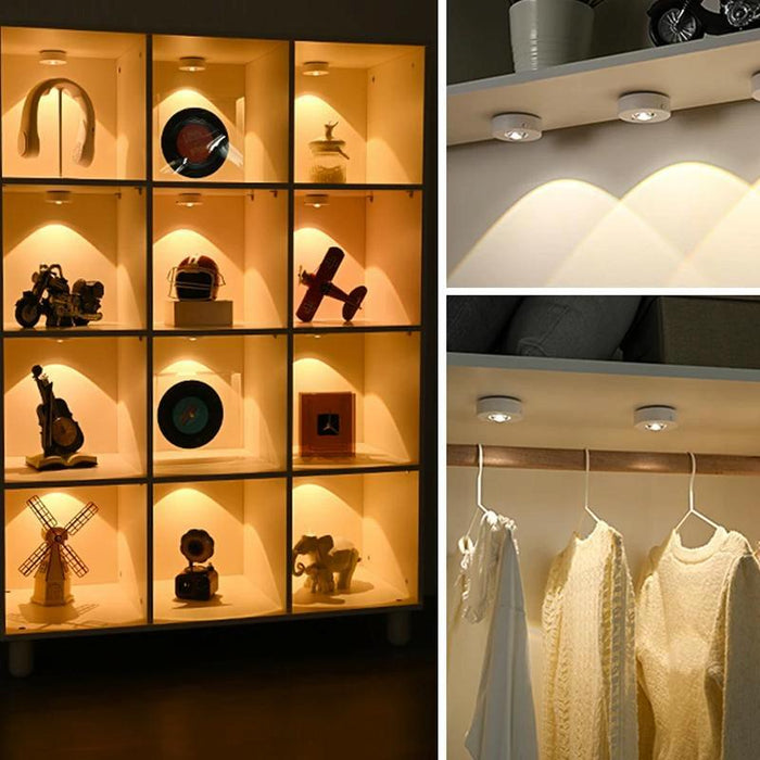 Rechargeable Led Puck Light With Remote Magnetic Mount