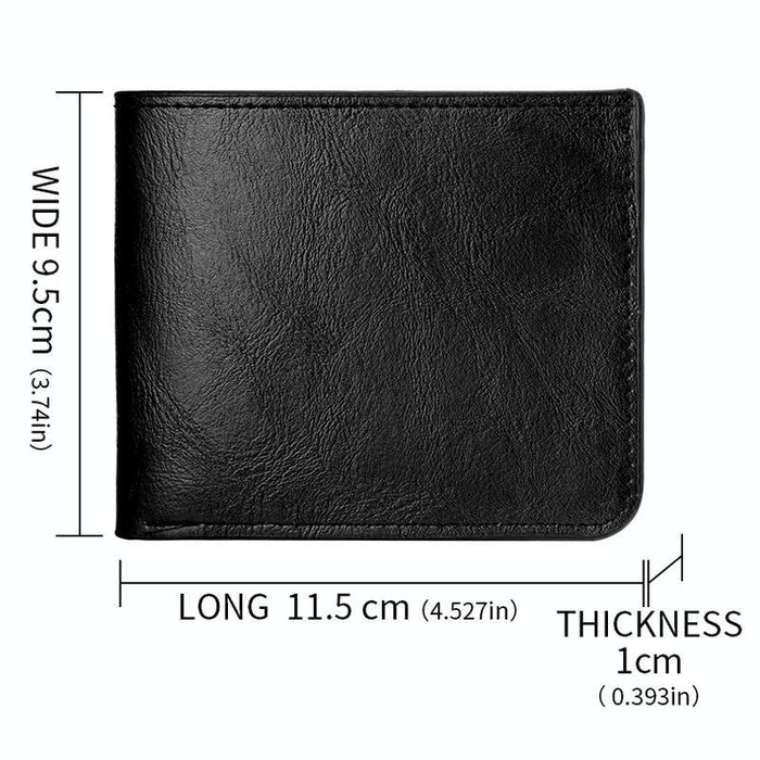 Men Leather Wallet Can Put Driver License Leather Short Money Clip Purse