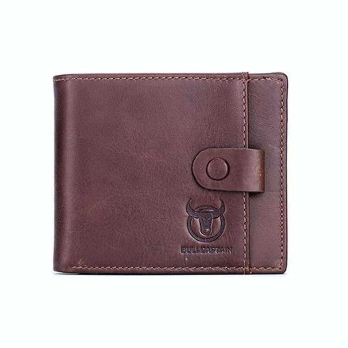 Rfid-Blocking Cowhide Wallet With Id Slot