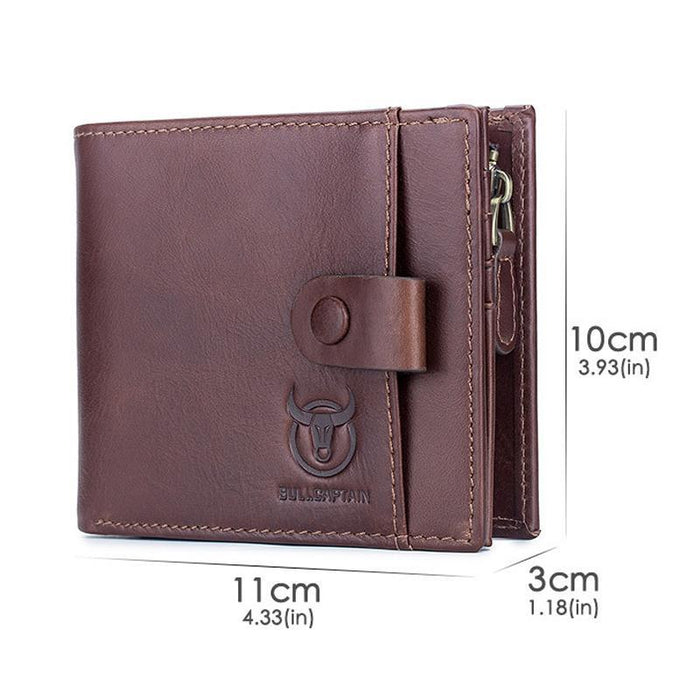 Rfid-Blocking Cowhide Wallet With Id Slot