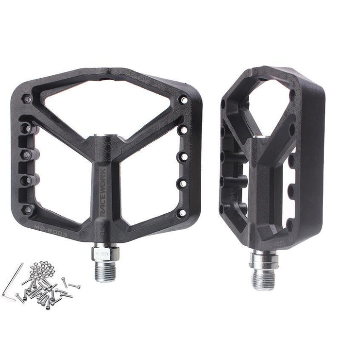 A Pair Of Wide Anti-Slip Nylon Bike Pedals