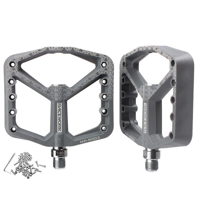 A Pair Of Wide Anti-Slip Nylon Bike Pedals