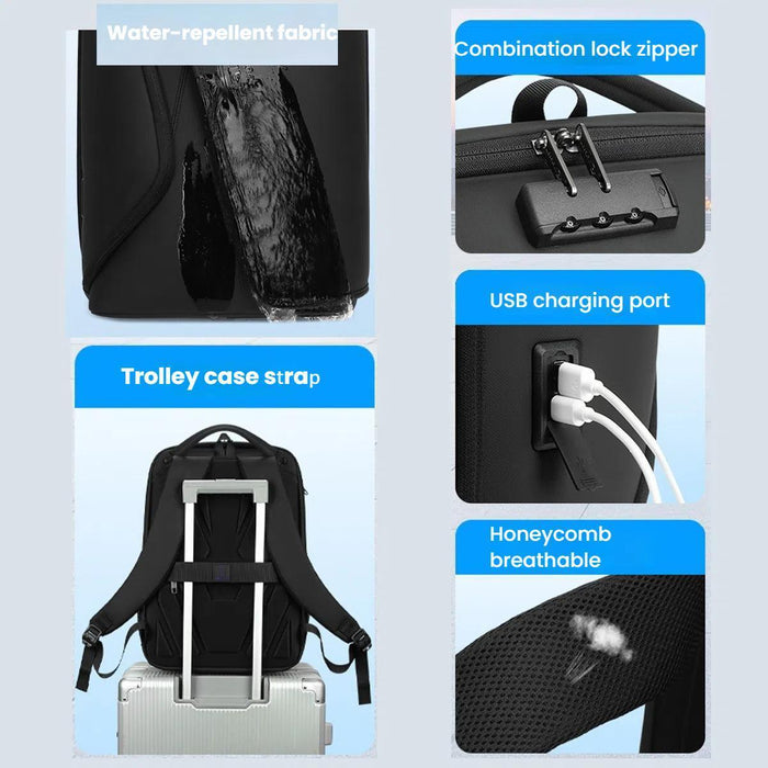 Water Resistant Anti Theft Laptop Backpack With Usb Port