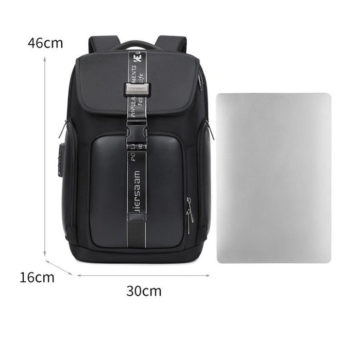 Waterproof Men Business Backpack Black