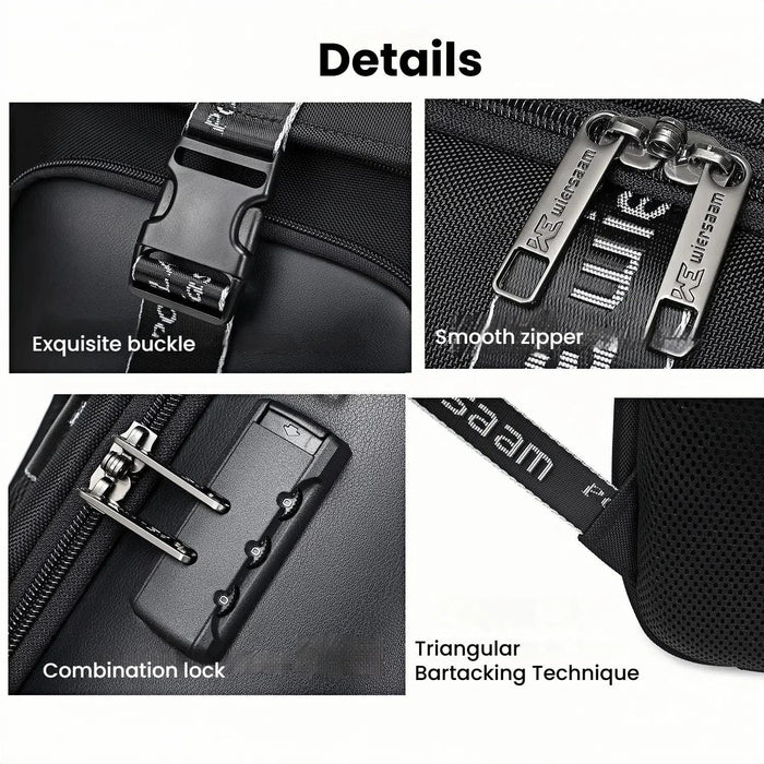 Waterproof Men Business Backpack Black