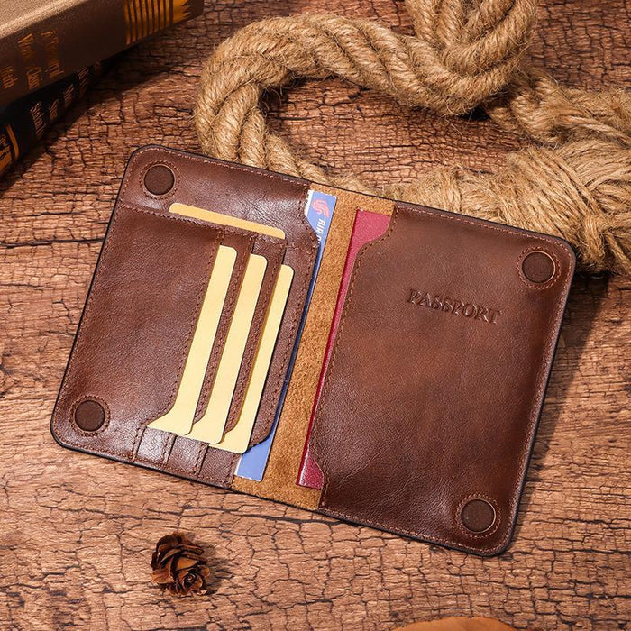 Bp734 Leather Passport Document Holder