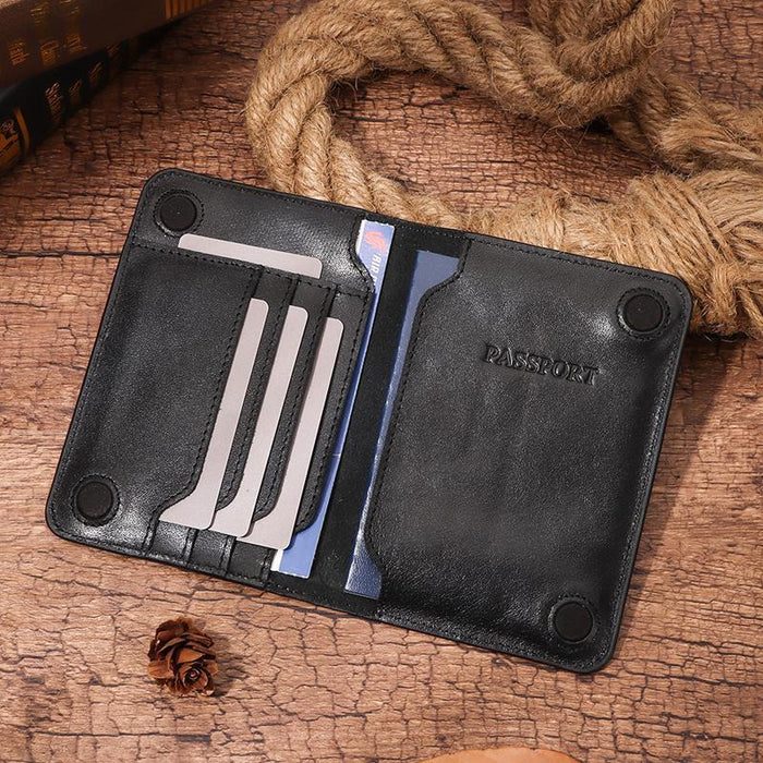 Bp734 Leather Passport Document Holder