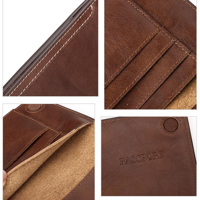 Bp734 Leather Passport Document Holder