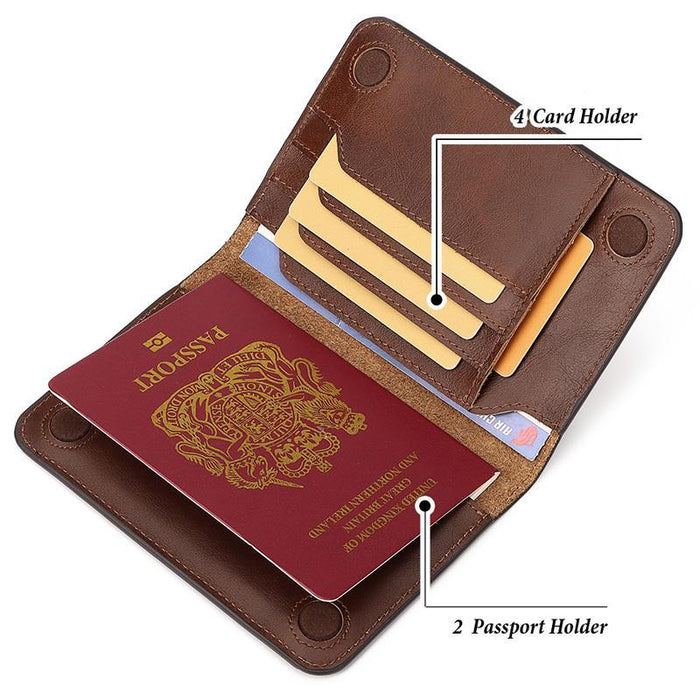 Bp734 Leather Passport Document Holder