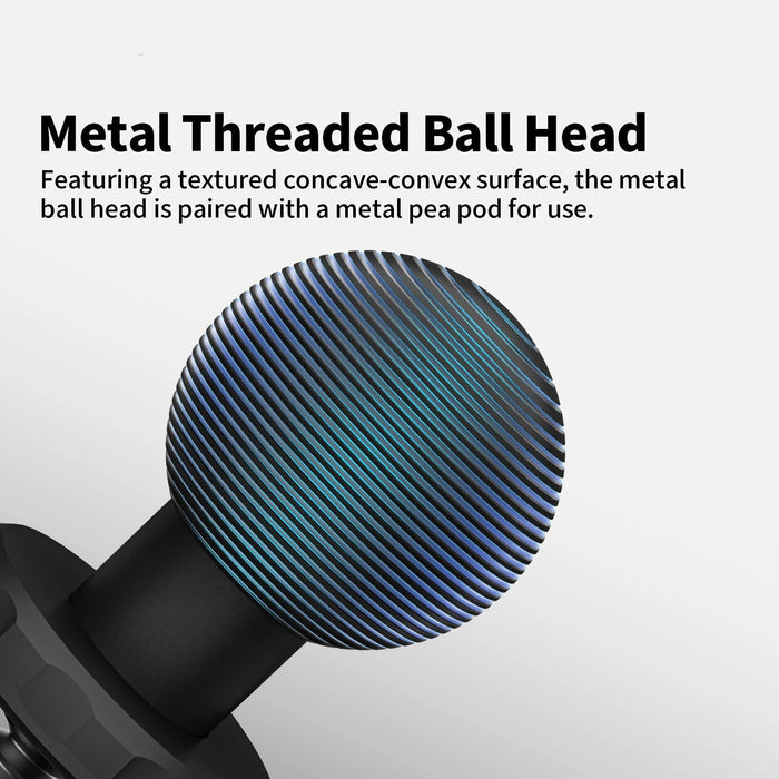 Metal Arm Clamp Mount Adhesive Base With 1 / 4-Inch Joint Ball For Insta360 Dji Gopro Cameras Black