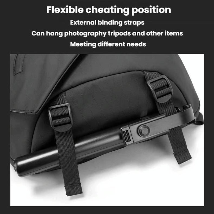 Large Capacity Men'S Outdoor Crossbody Bag Black