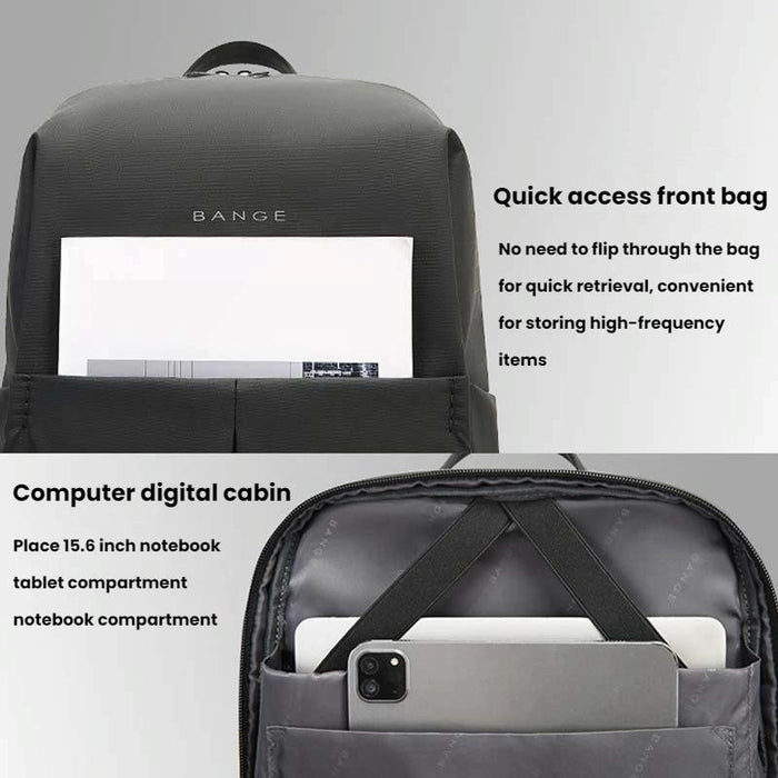 Large Capacity Business Backpack For Commuting Grey