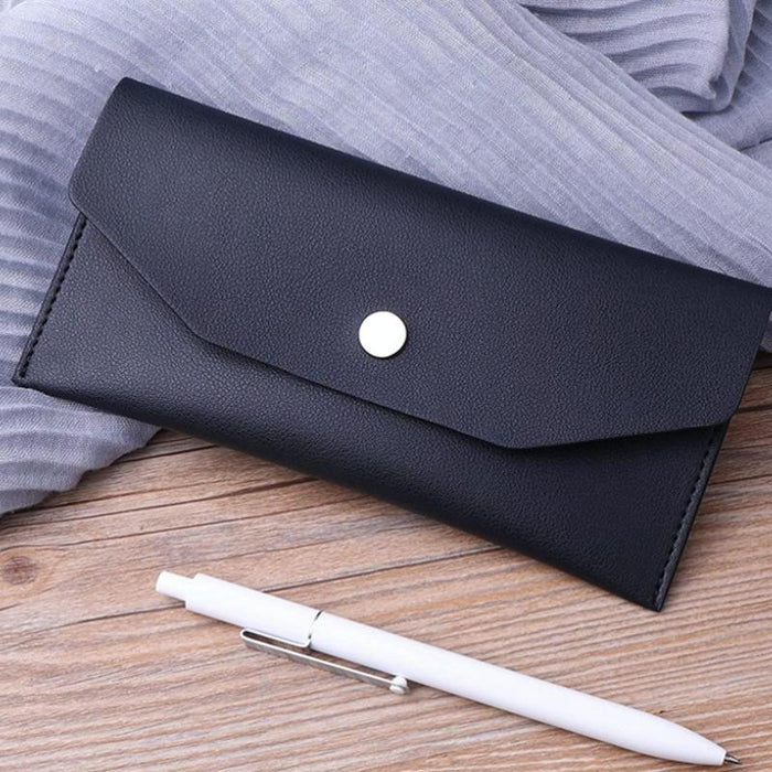 Pu Leather Wallet Business Card Holder Card Case Envelope Card Bag