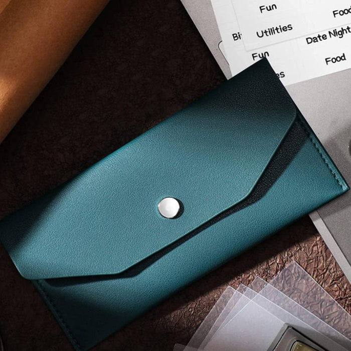 Pu Leather Wallet Business Card Holder Card Case Envelope Card Bag