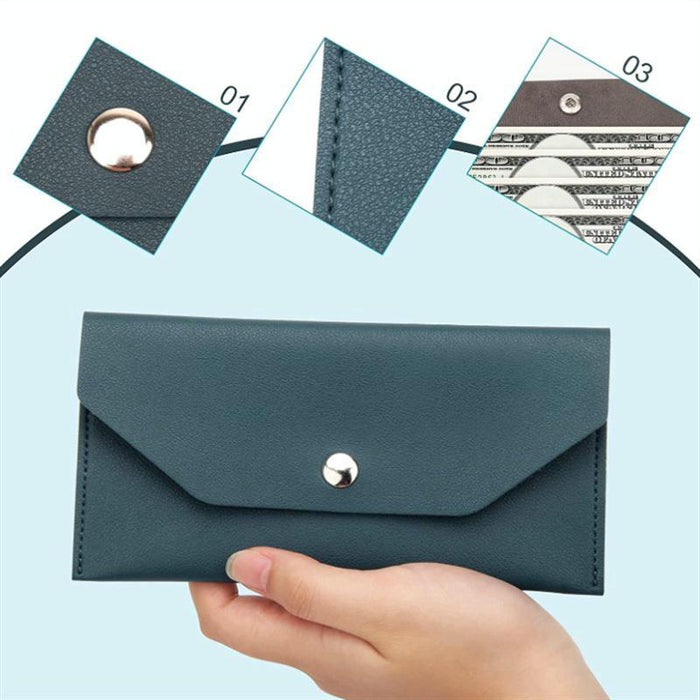 Pu Leather Wallet Business Card Holder Card Case Envelope Card Bag
