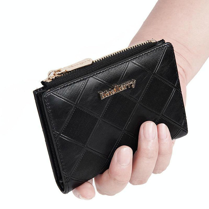 Quilted Zipper Billfold For Women
