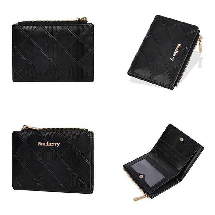 Quilted Zipper Billfold For Women