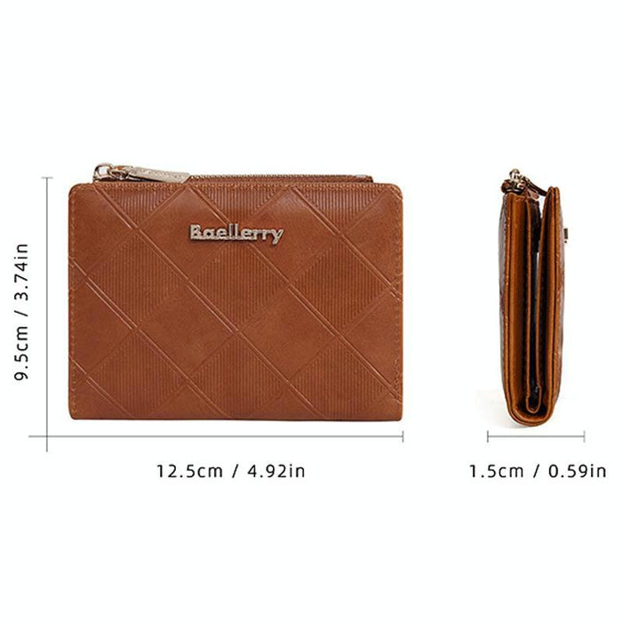 Quilted Zipper Billfold For Women