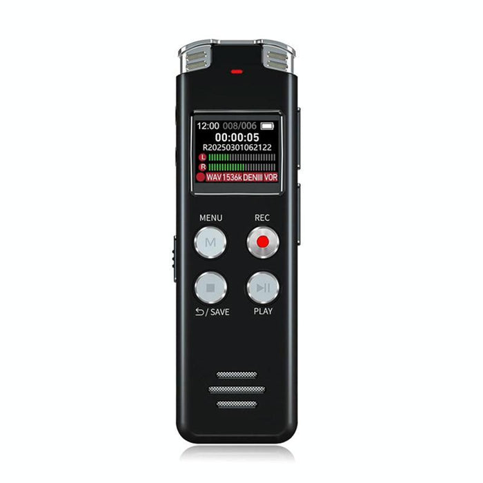 Portable Hd Noise-Cancelling Voice-Activated Digital Voice Recorder For Conferences Capacity 128Gb